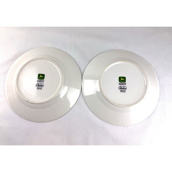 John Deere Tractor 9" Salad Plates “Nothing Runs Like a Deere!" Gibson SET OF 2 - Picture 2 of 12